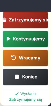 Potwierdzenie wysłanej komendy MD: Kontynuujemy