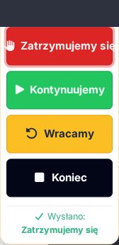 Potwierdzenie wysłanej komendy MD: Kontynuujemy
