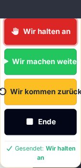 MD-Kommando gesendet und bestätigt: Weiter