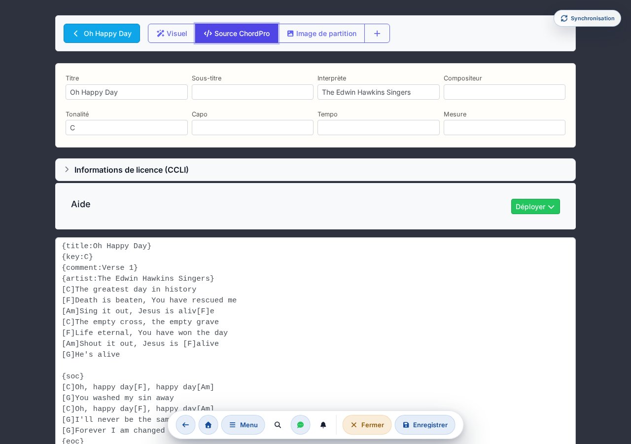 Mode Source ChordPro