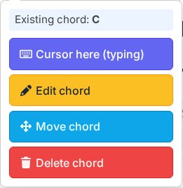 Chord bubble panel