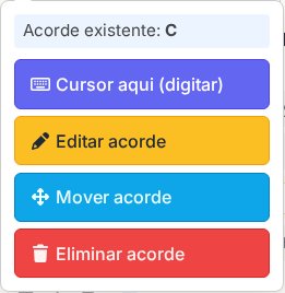 Painel de bolha de acorde WYSIWYG