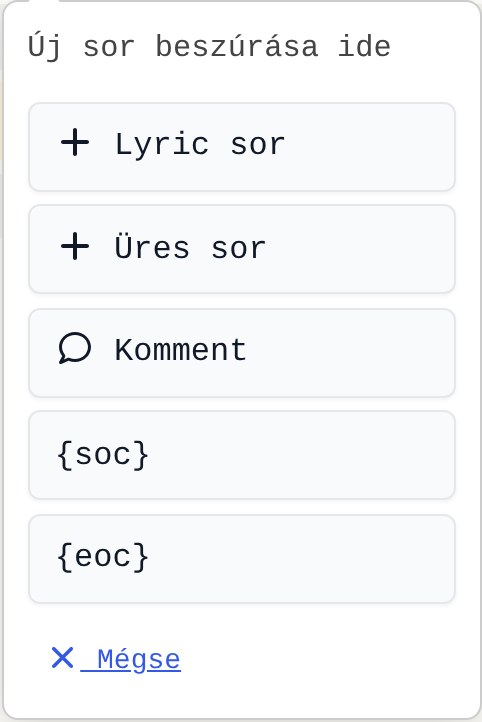 WYSIWYG új sor beszúrása menü