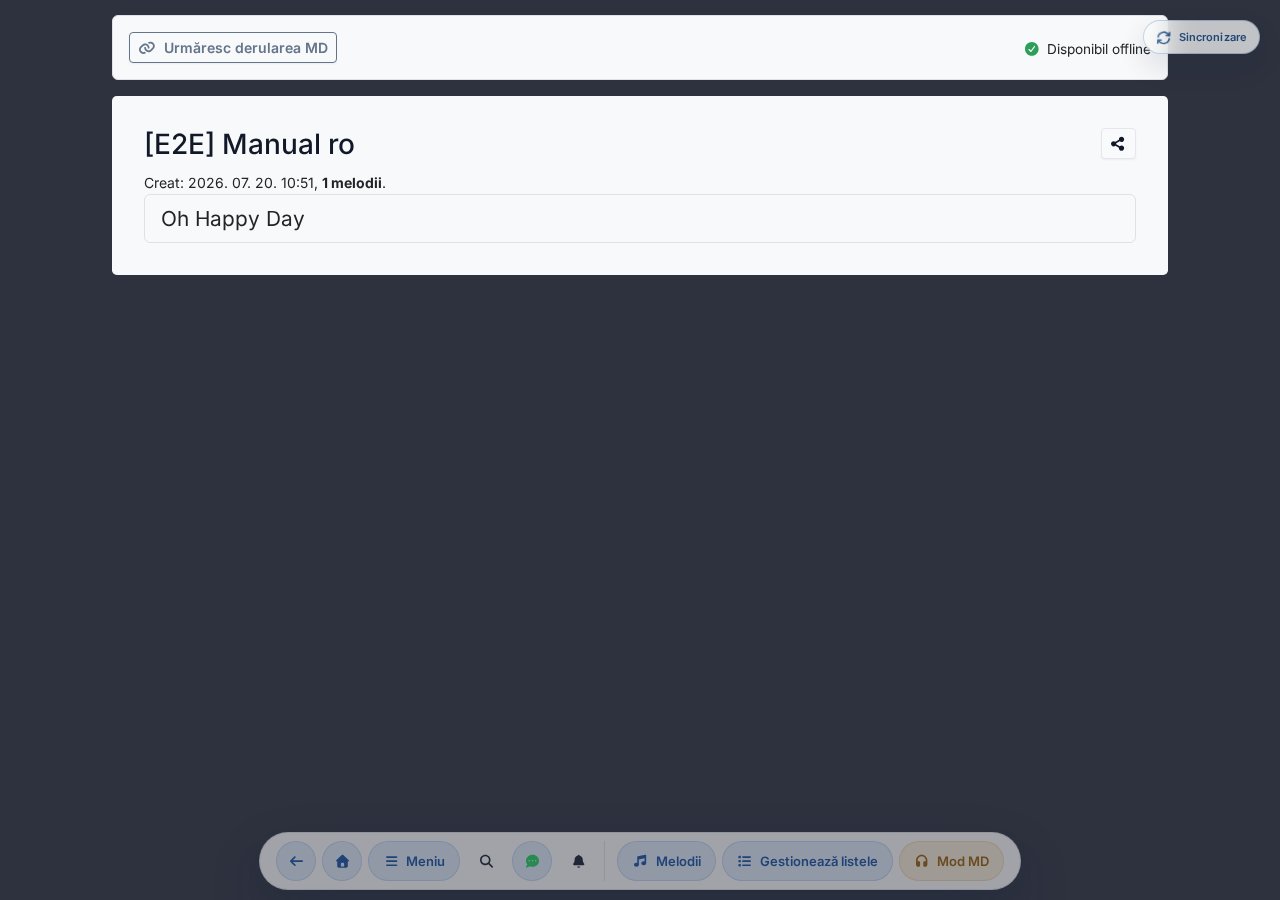 Mod editare setlist: ordonabil cu săgeți