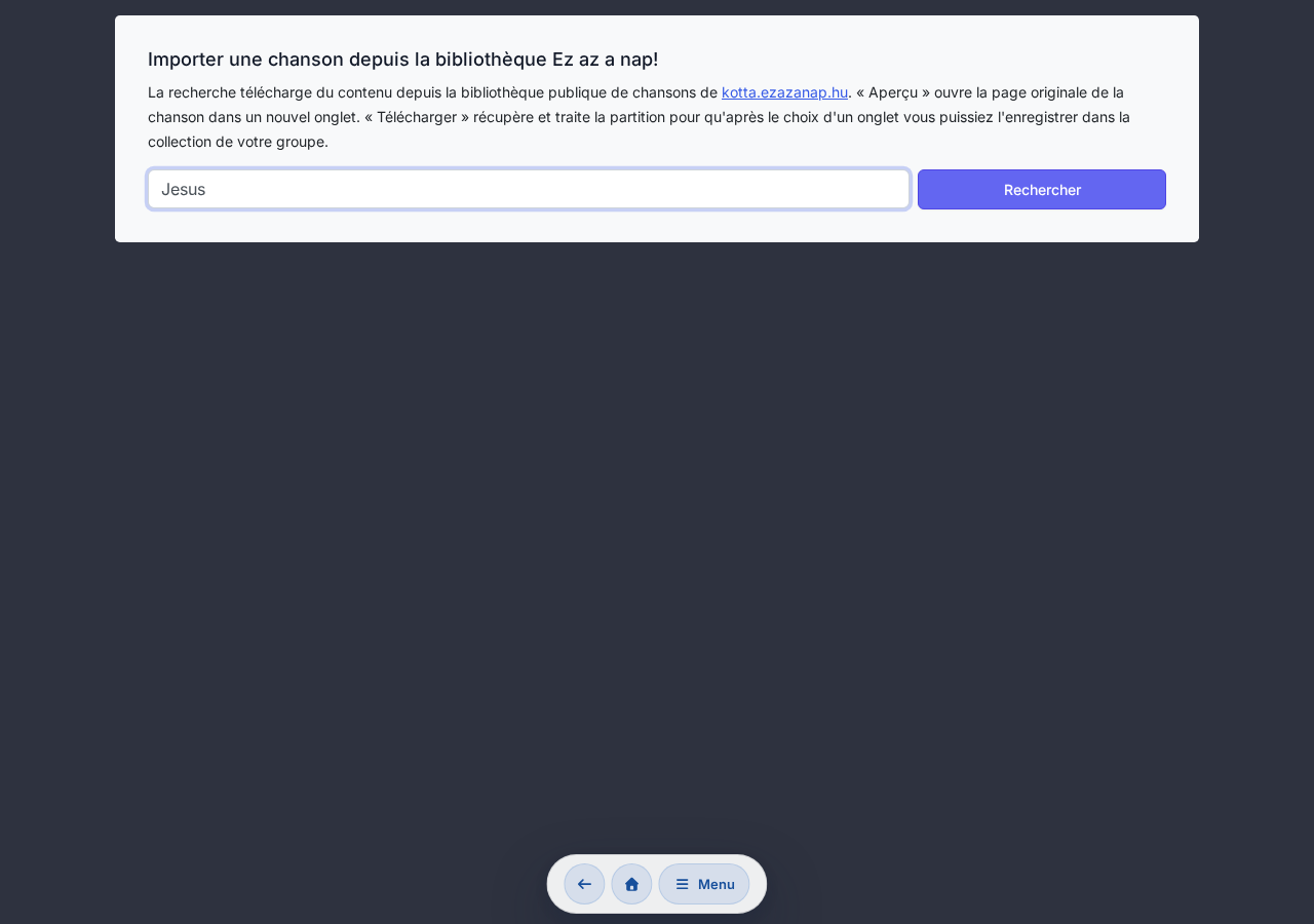 Panneau de sélection d'onglets de la page d'import avec onglets paroles originales et traduites