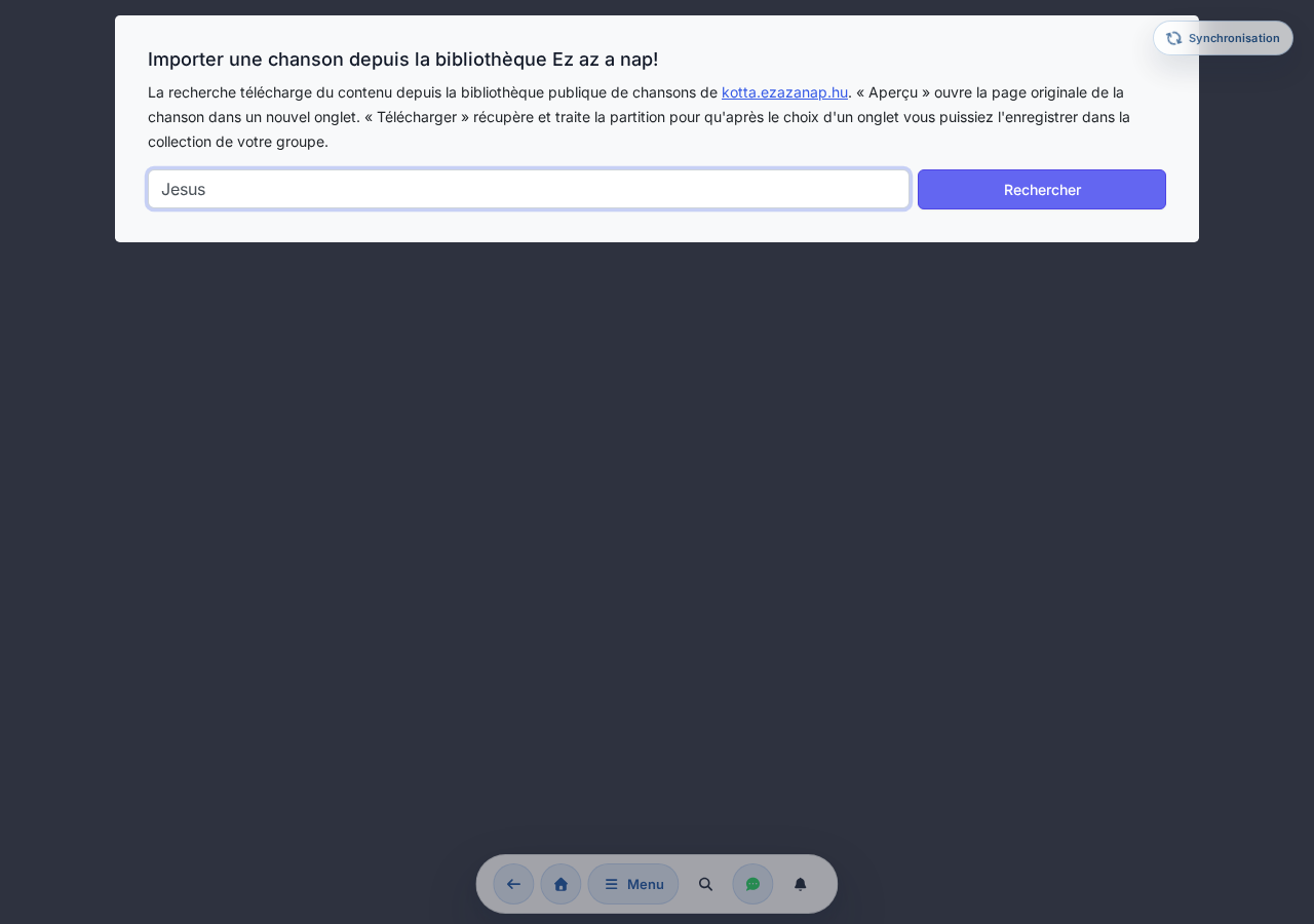 Panneau de sélection d'onglets de la page d'import avec onglets paroles originales et traduites