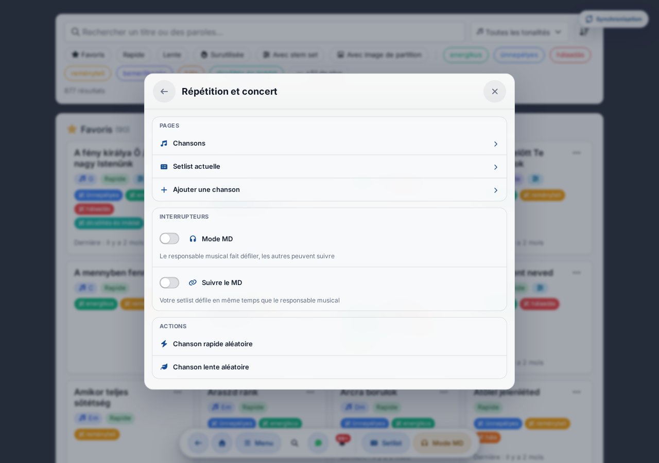 Une page de catégorie dans le menu : pages, interrupteurs expliqués et actions