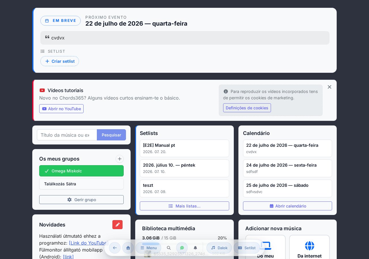 Linha de evento com resposta RSVP: botões Vou estar presente / Incerto / Não vou estar e a vista de Respostas expandida